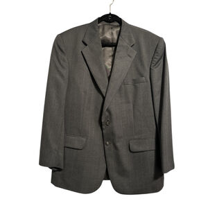 Stafford Blazer 2 Button Size 44R Gray Lined Contrast Collar